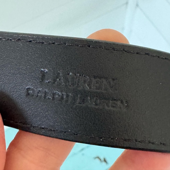 Lauren Ralph Lauren Leather Nautical Wheel Buckle Belt Sz M - Picture 11 of 13